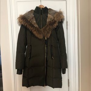 Mackage Trish down coat in army.